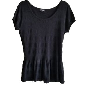 EXPRESS BLACK SHORT SLEEVE SWEATER